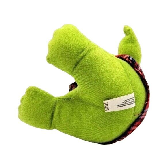 VTG Muppet Babies Kermit Plush Green 8" Red Plaid Vest 1987 Henson Associates - Picture 7 of 9